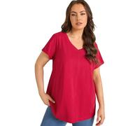 EVANS Curve Red Premium Cotton T-Shirt - Women's - Plus Size Curve