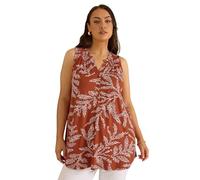 EVANS Curve Rust Orange Sleeveless Stretch Top - Women's - Plus Size Curve