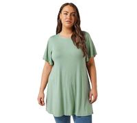 EVANS Curve Sage Angel Sleeve Top - Women's - Plus Size Curve Green