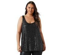 EVANS Curve Sequin Embellished Vest Top - Women's - Plus Size Curve