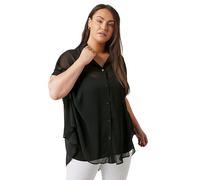 EVANS Curve Sheer Batwing Blouse - Women's - Plus Size Curve Black