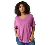EVANS Curve Short Sleeve Modal Rich T-Shirt - Women's - Plus Size Curve Pink
