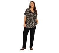 EVANS Curve Spot Print Crinkle Top - Women's - Plus Size Curve