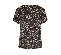 EVANS Curve Spot Print Crinkle Top - Women's - Plus Size Curve Black