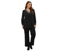 EVANS Curve Stitch Detail Blouse - Women's - Plus Size Curve Black