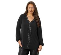 EVANS Curve Stud Detail Top - Women's - Plus Size Curve Black