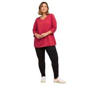 EVANS Curve V-Neck Cotton Top - Women's - Plus Size Curve Red