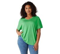 EVANS Curve V-Neck Modal Rich T-Shirt - Women's - Plus Size Curve Green
