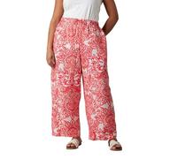 EVANS Curve & White Paisley Print Wide Leg Trousers - Women's - Plus Size Curve