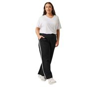 EVANS Curve & White Side Stripe Wide Leg Trousers - Women's - Plus Size Curve