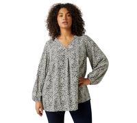 EVANS Curve & White Spot Print Swing Top - Women's - Plus Size Curve