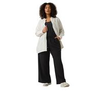 EVANS Curve Wide Leg Premium Linen Trousers - Women's - Plus Size Curve Black