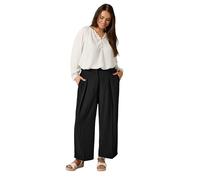 EVANS Curve Wide Leg Tailored Trousers - Women's - Plus Size Curve Black