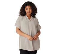 EVANS Curve Woven Check Blouse - Women's - Plus Size Curve Grey