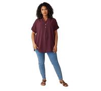 EVANS Curve Woven Check Blouse - Women's - Plus Size Curve Purple