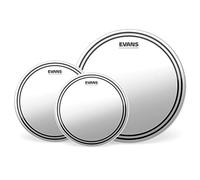 Evans EC2S Clear Fusion Tom Pack (10" 12" 14") & 14" HD Dry Snare