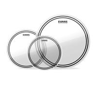 Evans Drum Heads - EC2S Clear Fusion Tompack (10, 12, 14 Inch) | Evans tom packs deliver balanced tone, consistent response, durable performance and reliable sound for studio and stage.