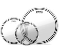 Evans EC2 SST Clear 12",13",16" Tom Drum Head Pack ETP-EC2SCLR-S
