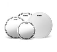 Evans EC2S Clear Fusion Tom Pack (10" 12" 14") & 14" HD Dry Snare