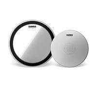 Evans EMAD Heavyweight Knockout Pack, 22” Batter with 14" Snare Batter (2pc) - Includes Batter Bass Drumhead and Snare Drumhead - Extreme Durability with Sensitive Response
