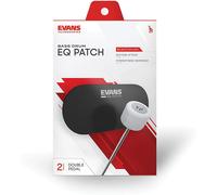 Evans EQPB2 Black Double Bass Drum Pedal Slam Patch Twin Pack
