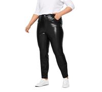 EVANS Faux Leather Leggings - Women's - Plus Size Curve Black