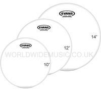 Evans G1 Clear Fusion Tom Tom Drum Head Pack - 10" 12" 14" ETP-G1CLR-F