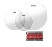 Evans G2 Clear Standard Tom Pack 12 13 16 Heads & EQ PODS Pack