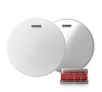 Evans G2 Coated Snare Drum Head Hazy 300 & EQ PODS Pack 14