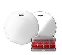 Evans Genera Coated Snare Drum Head Hazy 300 & EQ PODS Pack 14