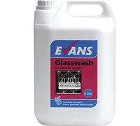 Evans Glasswash Low Foam Detergent, 5Ltr, for Commercial Automatic Glasswash Machines, Bulk Buy, Excellent for Pubs Bars
