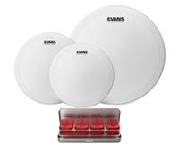 Evans HD Dry Fusion Tom Pack 10" 12" 14" Heads & EQ PODS