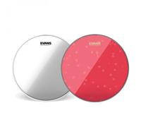 Evans Hydraulic Red Drum Head & Snare Side Hazy 300 Pack 13