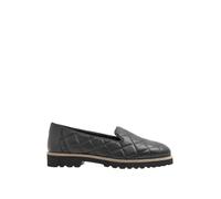 EVANS Leather Quilted Loafer In Wide E & Extra Wide Eee Fit - Women's - Plus Size Curve