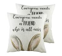 Evans Lichfield All Ears Feather Filled Cushions (Twin Pack), Polyester, Multi