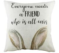 Evans Lichfield All Ears Hare Watercolour Feather Rich Filled Cushion