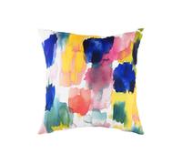 Evans Lichfield Aquarelle Brushstrokes Abstract Hand-Painted Watercolour Printed Cushion | Size: 43 cm x 43 cm Evans Lichfield Multicolor 43 cm x 43 cm