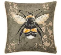 Evans Lichfield Avebury Bee Piped Cushion Cover, Sage, 43 x 43 cm
