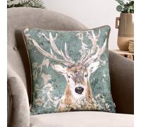 Evans Lichfield Avebury Stag Piped Feather Rich Filled Cushion