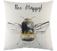 Evans Lichfield Bee Happy Printed Feather Rich Cushion