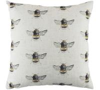 Evans Lichfield Bee Happy Repeat Slogan Polyester Filled Cushion