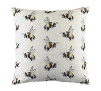 Evans Lichfield Bee You Repeat Feather Filled Cushion, White, 43 x 43 cm