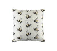 Evans Lichfield Bee You Repeat Hand-Painted Watercolour Printed Cushion in White | Size: 43 cm x 43 cm Evans Lichfield White 43 cm x 43 cm