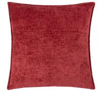 Evans Lichfield Buxton Chenille Reversible Square Cushion in Red | Size: 50 cm x 50 cm Evans Lichfield Red 50 cm x 50 cm