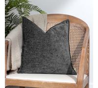 Evans Lichfield Buxton Square Reversible Cushion Cover, Charcoal