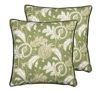 Evans Lichfield Chatsworth Heirloom Piped Feather Filled Cushion - Twin Pack