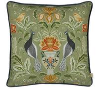 Evans Lichfield Chatsworth Peacock Cushion Cover,Sage,43 x 43 cm