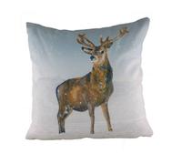 Evans Lichfield Christmas Collection Cushion Cover: Stag Snow Scene 17X17"