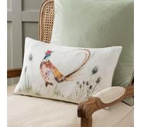Country Pheasant Watercolour Polyester Filled Cushion Evans Lichfield Multi 30cm x 50cm