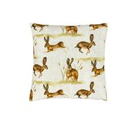 Evans Lichfield Country Running Hares Hand-Painted Printed Cushion | Size: 43 cm x 43 cm Evans Lichfield Multicolor 43 cm x 43 cm